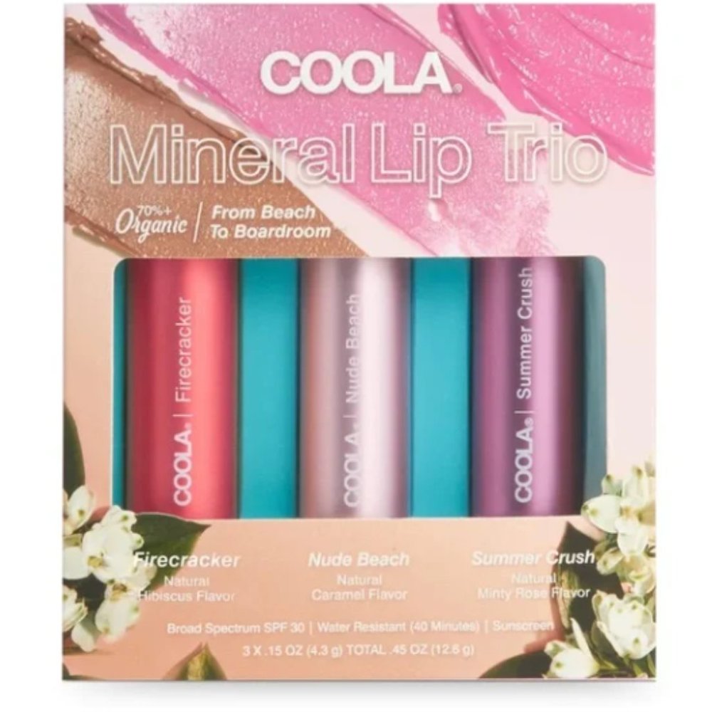 🆕 From Beach to Boardroom Mineral Lip Tint Trio - COOLA ❧